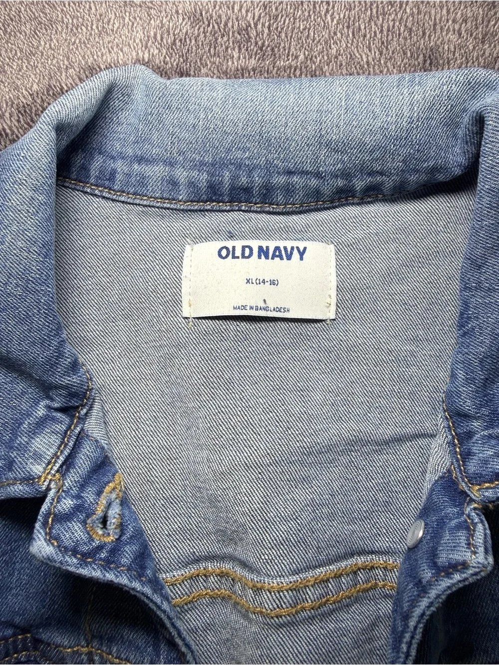 Old Navy Blue Kids Denim Jacket - Button-Front Jean Jacket